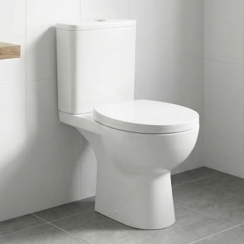 Delphi Sierra Rimless Close Coupled Toilet (inc Soft Close Seat) | Product Image