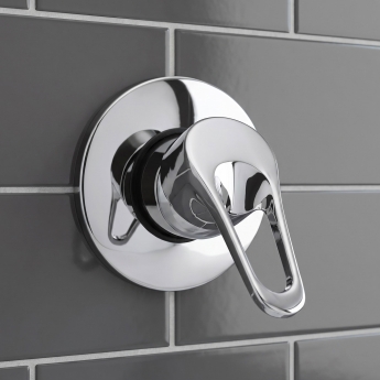 Delphi Solo Chrome Manual Concealed Shower Set with Fixed Head | Product Image