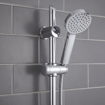 Delphi Solo Chrome Manual Concealed Shower Set with Eco Slide Rail Kit | Product Image