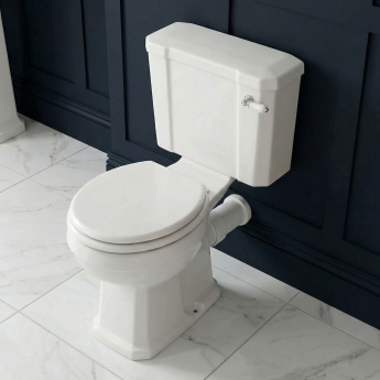 Delphi Stratford Traditional Close Coupled Toilet (inc White MDF Seat) | Product Image
