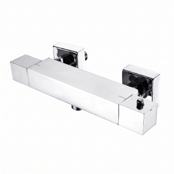Delphi Swanley Thermostatic Square Bar Mixer Shower with Shower Kit - Chrome | Product Image