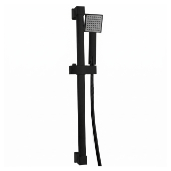 Delphi Swanley Thermostatic Square Bar Mixer Shower with Shower Kit - Black | Product Image