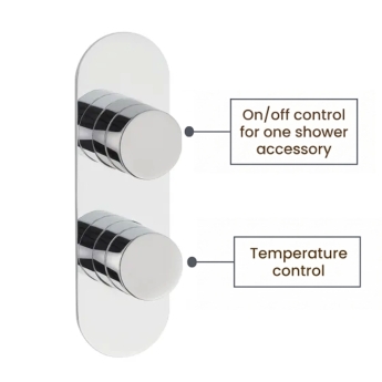 Delphi Theory Chrome Dual Concealed Shower Set with Handset and Bracket | Product Image