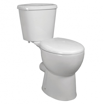 Delphi Trade Raised Height Close Coupled Toilet (inc Soft Close Seat) | Product Image