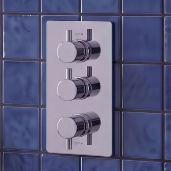 Delphi Twerton Thermostatic Triple Concealed Mixer Shower with Shower Kit + Fixed Shower Head - Chrome | Product Image