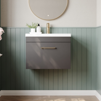 Delphi Versa 600mm 1-Drawer Wall Hung Vanity Unit | Product Image