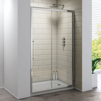 Delphi Vodas 8 Framed Sliding Shower Door 1400mm Wide - 8mm Glass