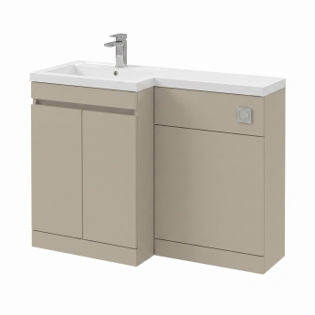 Delphi City 1000mm 2-Door L-Shaped Toilet and Basin Bathroom Furniture Combination Unit | Product Image