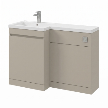 Delphi City 1100mm 2-Door L-Shaped Toilet and Basin Bathroom Furniture Combination Unit | Product Image