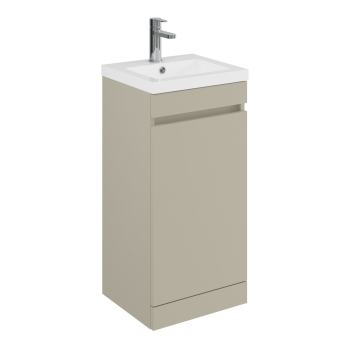 Delphi City 400mm 1-Door Floor Standing Vanity Unit (inc Basin) | Product Image