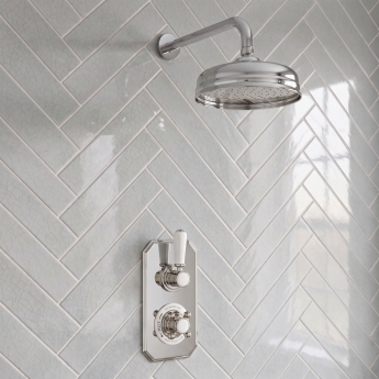 Delphi Windsor Chrome Dual Concealed Shower Set with Fixed Head | Product Image