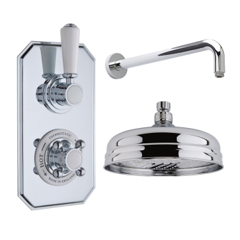Delphi Windsor Chrome Dual Concealed Shower Set with Fixed Head | Product Image
