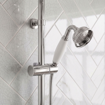 Delphi Windsor Chrome Dual Concealed Shower Set with Rigid Riser Kit | Product Image