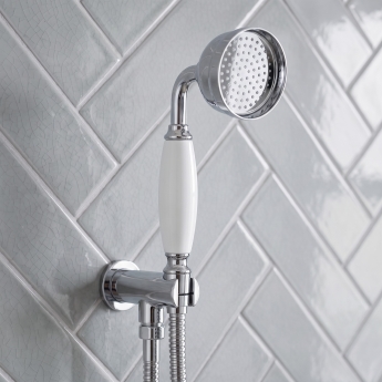 Delphi Windsor Chrome Dual Concealed Shower Set with Large Drencher Head and Handset | Product Image