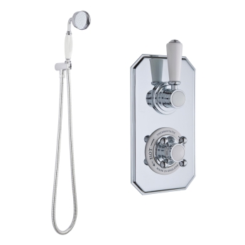 Delphi Windsor Chrome Dual Concealed Shower Set with Handset and Bracket | Product Image