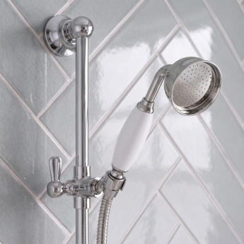 Delphi Belgravia Chrome Triple Concealed Shower Set with Large Drencher Head and Slide Rail Kit | Product Image
