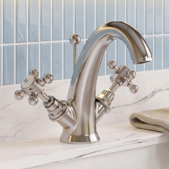 Delphi Windsor Crosshead Chrome Mono Basin Mixer Tap (inc Pop-Up Waste) | Product Image