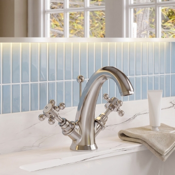 Delphi Windsor Crosshead Chrome Mono Basin Mixer Tap (inc Pop-Up Waste) | Product Image