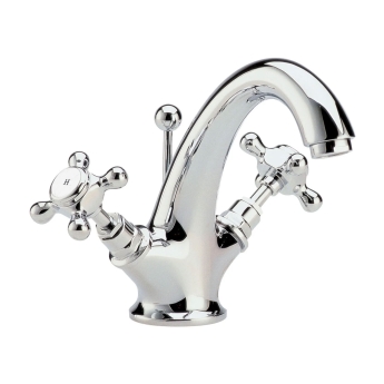 Delphi Windsor Crosshead Chrome Mono Basin Mixer Tap (inc Pop-Up Waste) | Product Image