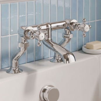 Delphi Windsor Crosshead Chrome Bath Filler Tap Pillar Mounted | Product Image