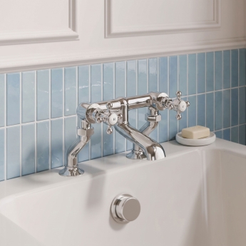 Delphi Windsor Crosshead Chrome Bath Filler Tap Pillar Mounted | Product Image