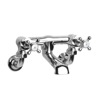 Delphi Windsor Crosshead Chrome Wall Mounted Bath Filler Tap | Product Image