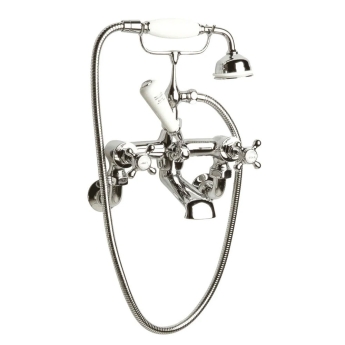 Delphi Windsor Crosshead Chrome Wall Mounted Bath Shower Mixer Tap | Product Image