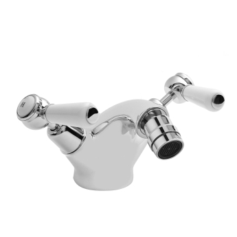 Delphi Windsor Lever Chrome Bidet Mixer Tap (inc Waste) | Product Image