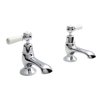 Delphi Windsor Lever Chrome Bath Hot and Cold Taps Pair | Product Image