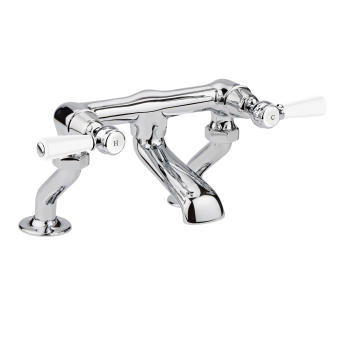 Delphi Windsor Lever Chrome Pillar Mounted Bath Filler Tap | Product Image