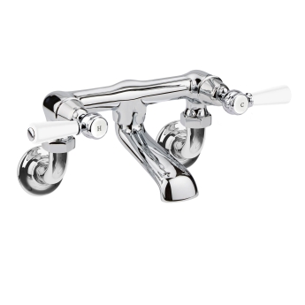 Delphi Windsor Lever Chrome Wall Mounted Bath Filler Tap | Product Image