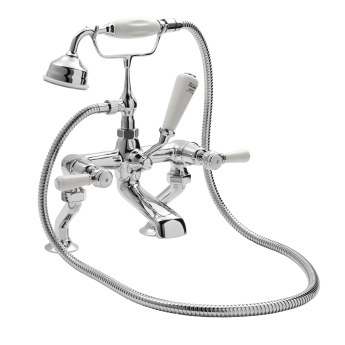 Delphi Windsor Lever Chrome Pillar Mounted Bath Shower Mixer Tap | Product Image