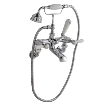 Delphi Windsor Lever Chrome Wall Mounted Bath Shower Mixer Tap | Product Image