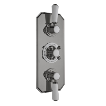Delphi Windsor Brushed Pewter 2-Outlet Triple Concealed Shower Valve | Product Image
