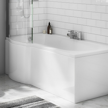 Delphi Zeya P-Shape Bath Front Panel 515mm H x 1675mm W - White
