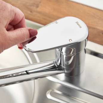 Deva Adore Mono Kitchen Sink Mixer Tap Chrome | Product Image