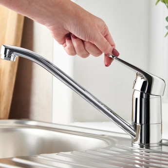 Deva Adore Mono Kitchen Sink Mixer Tap Chrome | Product Image