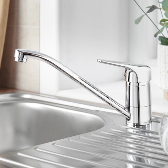 Deva Adore Mono Kitchen Sink Mixer Tap Chrome | Product Image