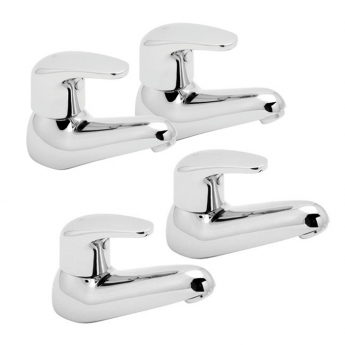 Deva Adore Basin Taps and Bath Taps - Chrome
