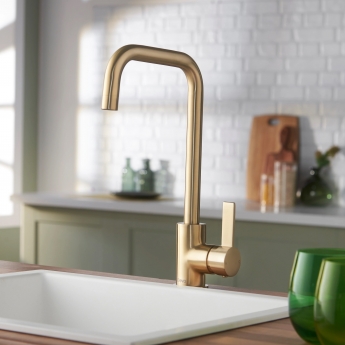 Deva Ashworth Kitchen Sink Mixer Tap - Brushed Brass