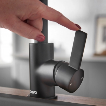 Deva Ashworth Kitchen Sink Mixer Tap - Matt Black