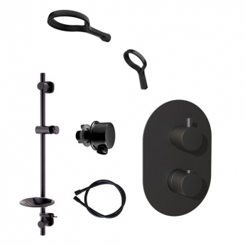 Deva Aurajet Aio Concealed Shower Pack - Matt Black