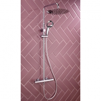 Deva Aurajet Aio S Cool Touch Bar Shower with Diverter and Adjustable Rail - Chrome