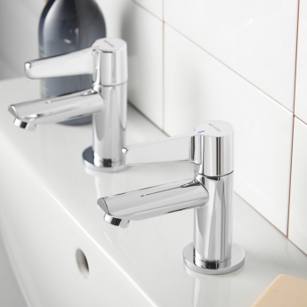 Deva Avoca Basin Taps Pair - Chrome | Product Image