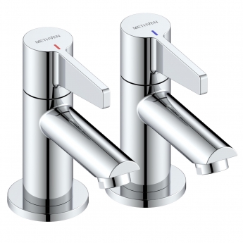 Deva Avoca Basin Taps Pair - Chrome | Product Image