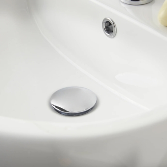 Deva Easy Clean 1 1/4 Inch Domed Press Basin Waste - Chrome | Product Image