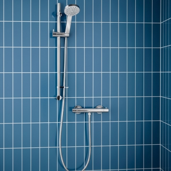 Deva Belmont Bar Mixer with Single Mode Shower Kit - Chrome