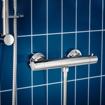 Deva Belmont Bar Mixer with Single Mode Shower Kit - Chrome