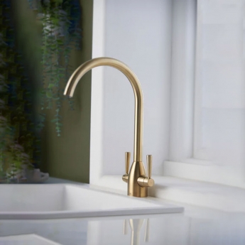 Deva Carlow Kitchen Sink Mixer Tap - Brushed Brass