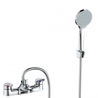 Deva Clifden Deck Mounted Bath Shower Mixer Tap - Chrome | Product Image